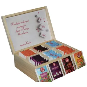 Herbaciarka Pudełko na Herbatę Prezent Święta Bez Herbat