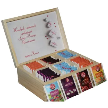 Herbaciarka Pudełko na Herbatę Prezent Święta Bez Herbat