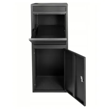 Skrzynka na paczki – wrzut paczek od przodu, odbiór od tyłu