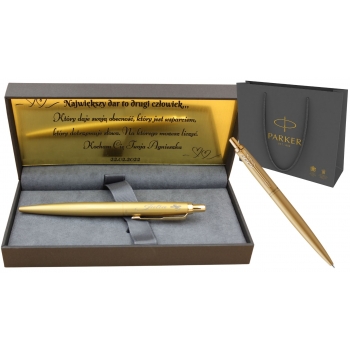 Długopis Parker Jotter XL Złoty Stalowy z Grawerem Prezent