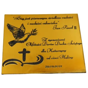 Pismo Święte z Grawerem Chrzest Roczek Bierzmowanie