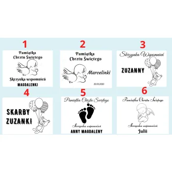 Skrzynka Wspomnień na Chrzest Prezent