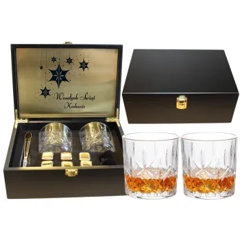 Zestaw do Whisky z Grawerem – Personalizowany Prezent z Szklankami i Kostkami – Idealny na Urodziny i Okazje