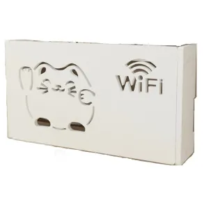Półka na Router WiFi "Kotek" – Dekoracyjna Osłona na Kable i Organizer