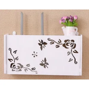 Półka na Router WiFi 'Motyl' – Estetyczna Osłona na Kable i Urządzenia Sieciowe