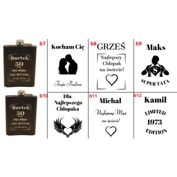 Elegancka Piersiówka z Grawerem – Idealny Zestaw Prezentowy na Urodziny i Jubileusze