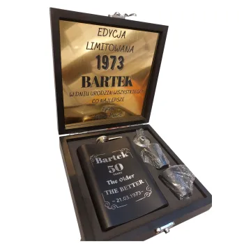 Elegancka Piersiówka z Grawerem – Idealny Zestaw Prezentowy na Urodziny i Jubileusze