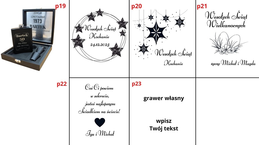 piersiówka z grawerem wzór p30 personalizowany prezent dla mężczyzny