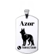 Adresówka dla psa z grawerem stal nierdzewna 2,4x4 cm – personalizowana zawieszka